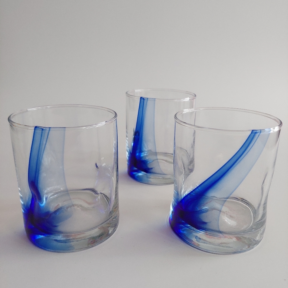 Libbey Impressions Blue Ribbon Double Old Fashioned - Set of 3